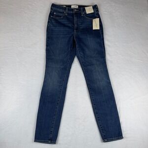 Universal‎ Thread Jeans Womens 8 Dark Blue Denim Single Stitch High-Rise Skinny